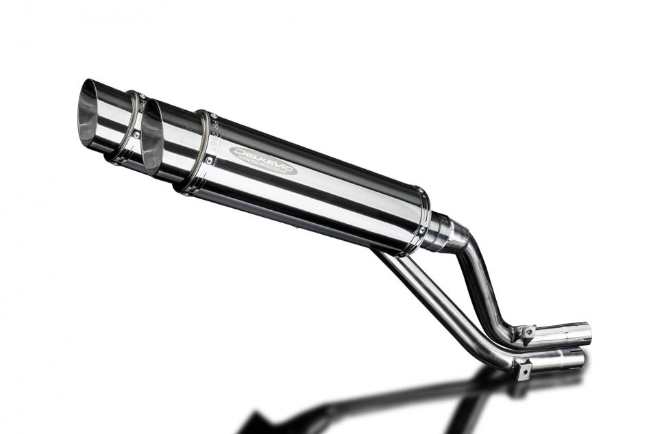 HONDA NX650 DOMINATOR 1995-2002 350mm ROUND STAINLESS BSAU SILENCER EXHAUST KIT