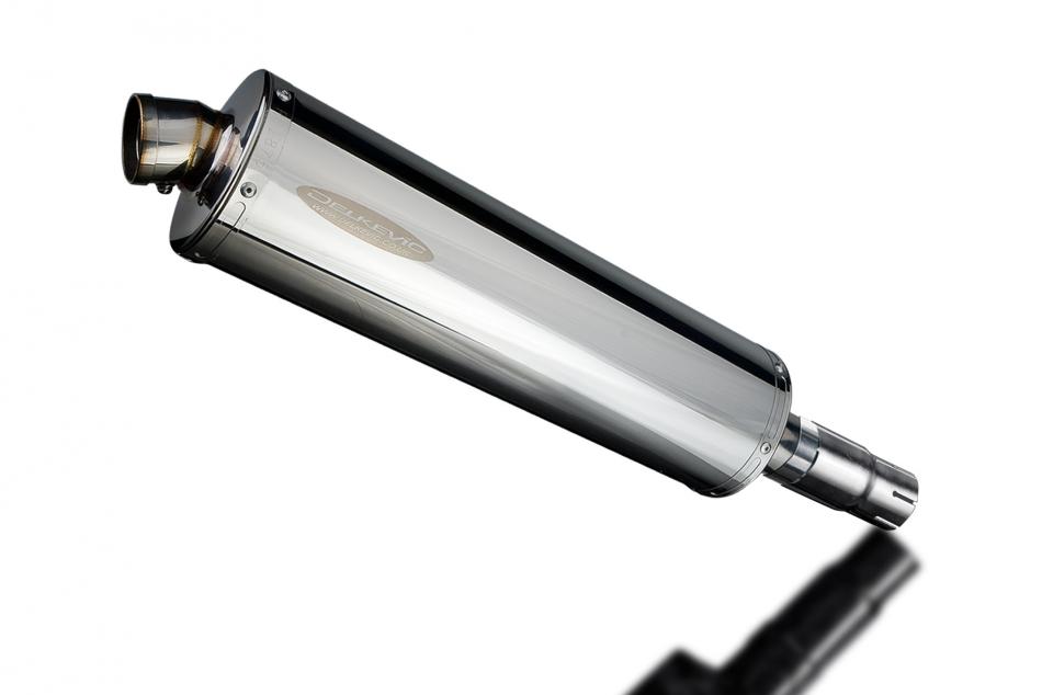 KYMCO XCITING 400i 2014-2017 450mm OVAL STAINLESS BSAU SILENCER EXHAUST KIT