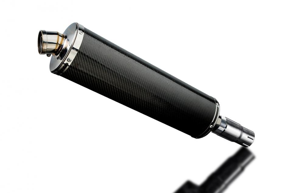 KYMCO XCITING 400i 2014-2017 450mm OVAL CARBON BSAU SILENCER EXHAUST KIT