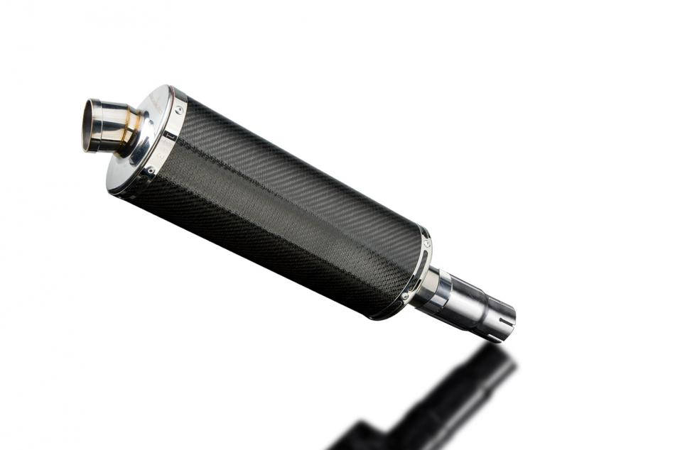 KYMCO XCITING 400i 2014-2017 350mm OVAL CARBON BSAU SILENCER EXHAUST KIT