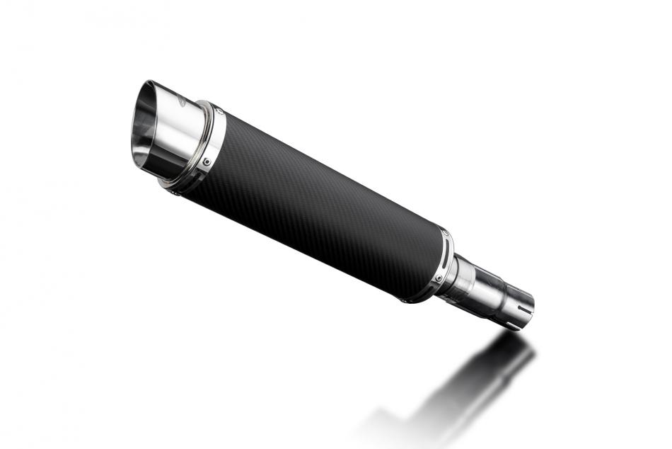 KYMCO XCITING 400i 14-17 350mm CARBON ROUND BSAU SILENCER EXHAUST KIT