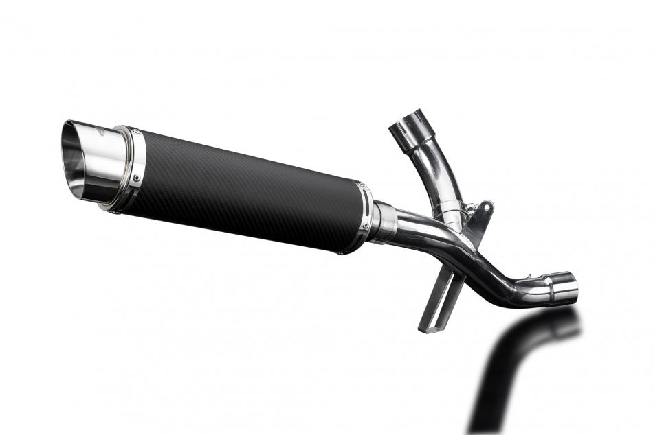 MULTISTRADA 1200 ENDURO 2016-2018 / DE-CAT DL10 ROUND 350mm (14 inch) CARBON FIBRE SILENCER