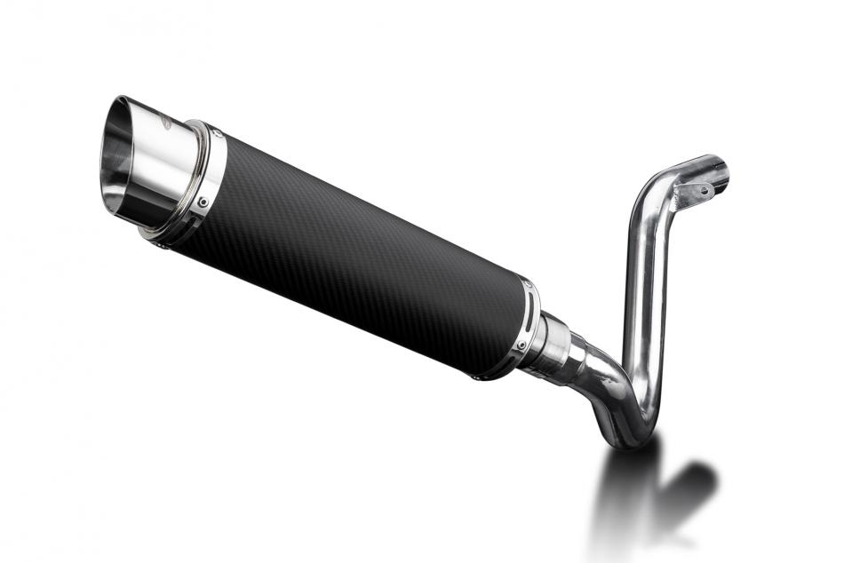 125 DUKE 2011-2015 / DE-CAT DL10 ROUND 350mm (14 inch) CARBON FIBRE SILENCER