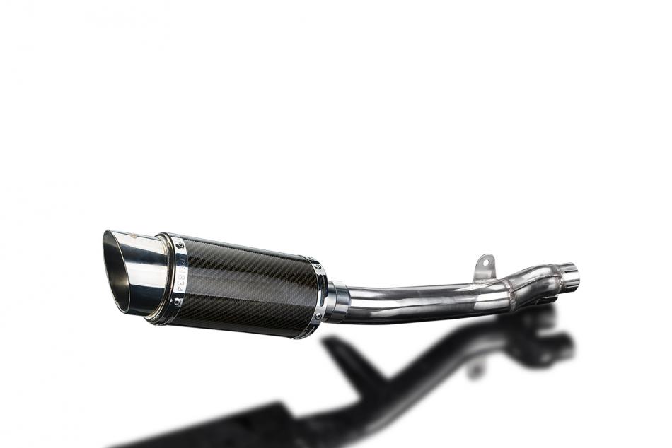 HONDA NT650V DEAUVILLE 1998-2005 200mm ROUND CARBON  SILENCER EXHAUST KIT