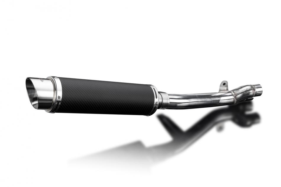 HONDA NT650V DEAUVILLE 98-05 350mm CARBON ROUND BSAU SILENCER EXHAUST KIT