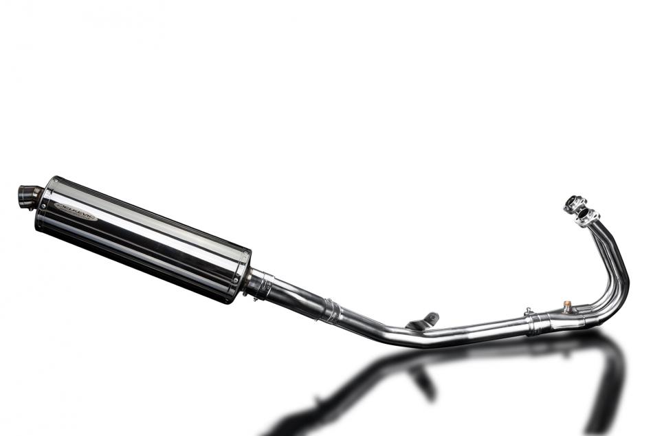 KAWASAKI NINJA 400 Z400 2018-22 FULL EXHAUST 450mm STAINLESS OVAL BSAU SILENCER