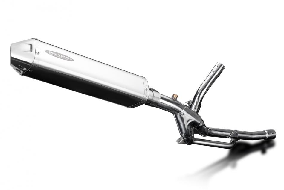 Suzuki DL650 V-Strom 2017-2023 420mm Tri-Oval Stainless Exhaust Silencer Kit