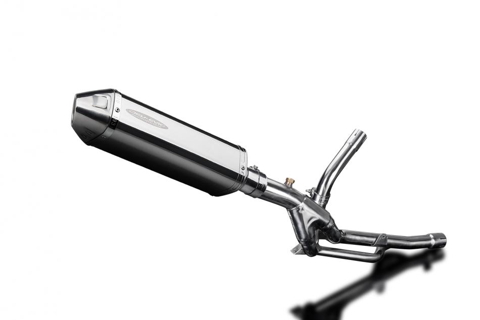 Suzuki DL650 V-Strom 2017-2023 320mm Tri-Oval Stainless Exhaust Silencer Can Kit