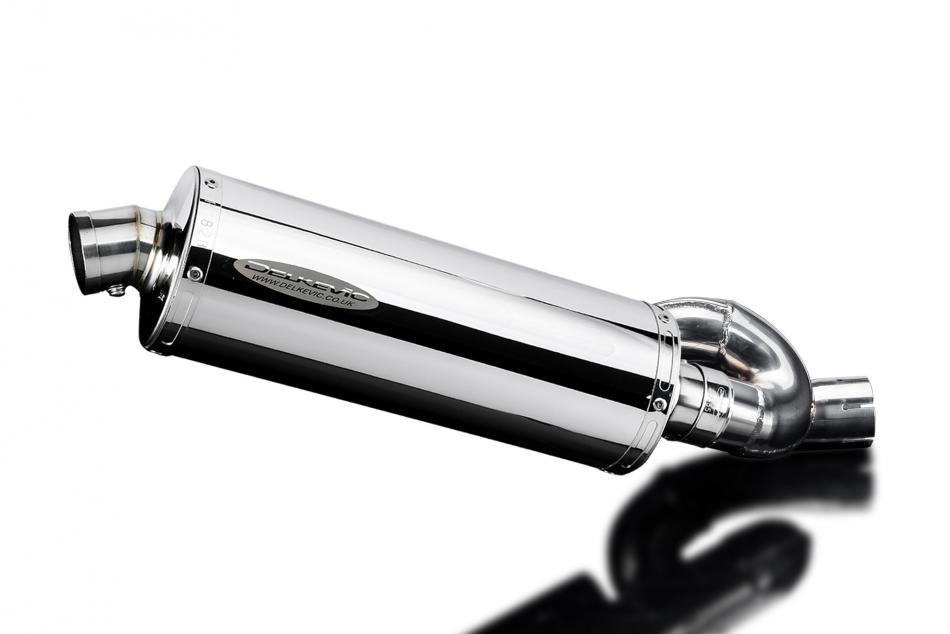 TRIUMPH STREET TRIPLE 765RS 2017-22 OVAL 350mm SILENCER STAINLESS STEEL