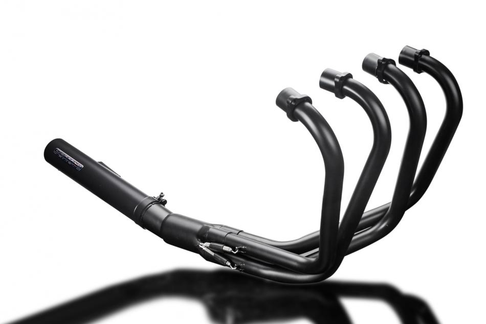 HONDA CB550K 1977-78 FULL 4-1 CERAMIC BLACK EXHAUST CLASSIC STRAIGHT SILENCER