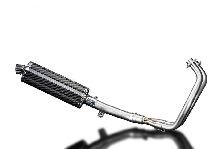 Yamaha XT700 Tenere 2019-2022 Complete Exhaust 2-1 350mm Oval Carbon Silencer