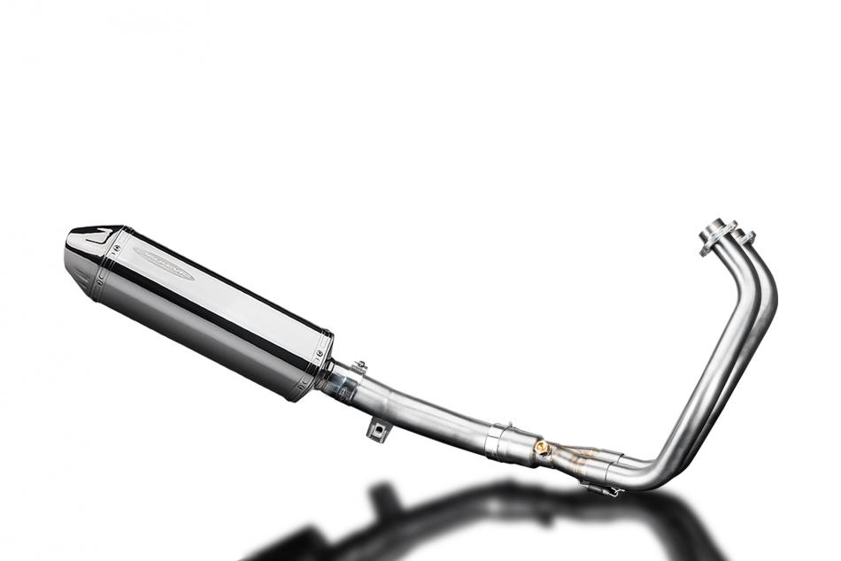 Yamaha XT700 Tenere 19-22 Complete Exhaust 2-1 320mm Tri-Oval Stainless Silencer