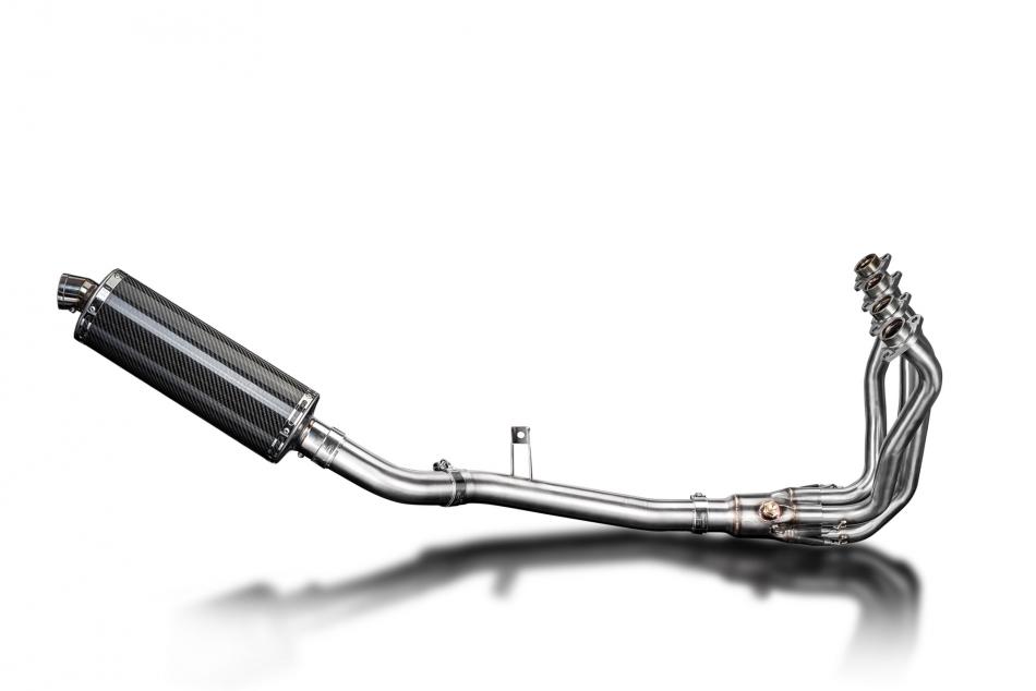 KAWASAKI Z900 20-23 FULL 4-1 EXHAUST SYSTEM 350mm CARBON OVAL BSAU SILENCER