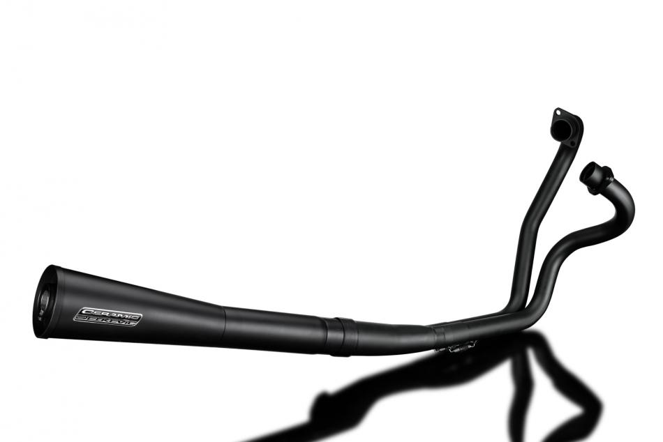 Yamaha XS650 SE 1978-1985 Exhaust 2-1 Megaphone Silencer Ceramic Coated Stainles