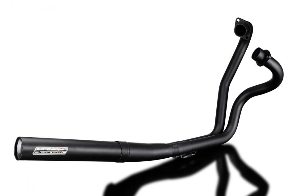 XS650S ALL MODELS 1978-1986 / COMPLETE 2-1 SYSTEM CLASSIC STRAIGHT SILENCER CERAMIC COATED 304 STAIN