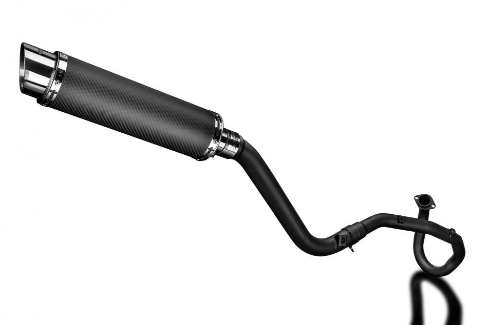 SUZUKI DR650SE 1996-2023 ROUND 350mm CARBON SILENCER CERAMIC FULL EXHAUST SYSTEM