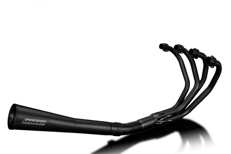 Honda CB400F Four 75-77 Exhaust 4-1 Megaphone Silencer Ceramic Coated Stainless