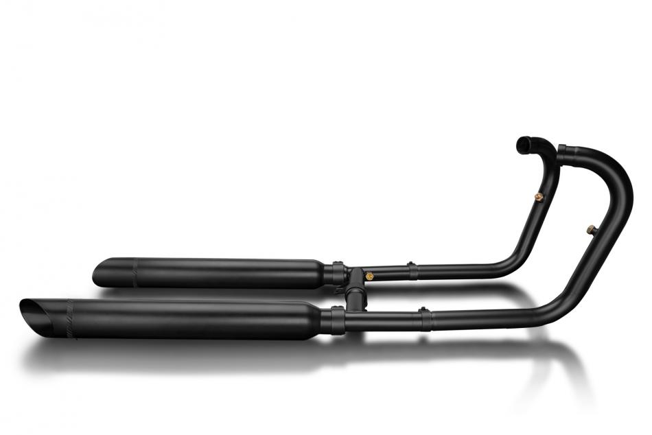 Kawasaki W650 W800 19-24 Exhaust 2-2 550mm Slash Cut Silencers Stainless Ceramic