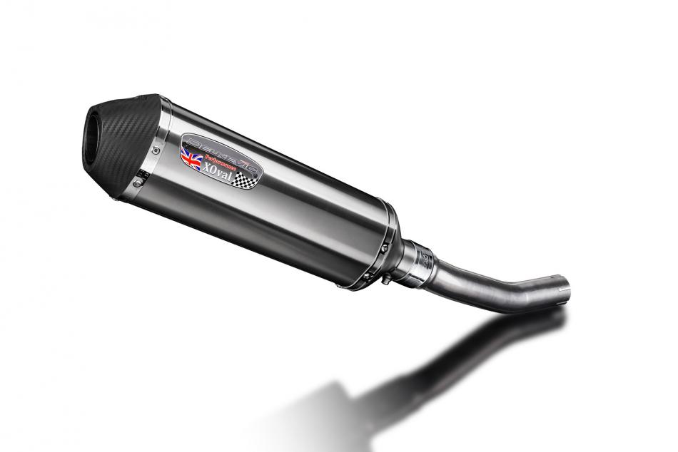 Kawasaki KLR650A 1987-2007 343mm X-Oval Stainless Exhaust Silencer Can Kit