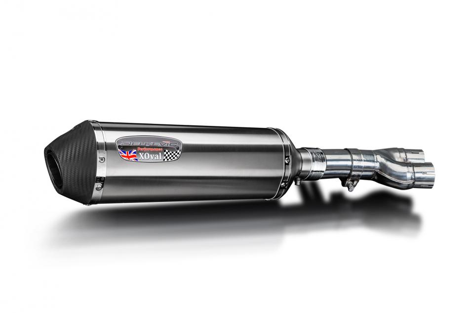 Honda NTV600 NTV650 Revere 88-89 343mm X-Oval Stainless Exhaust Silencer Can Kit