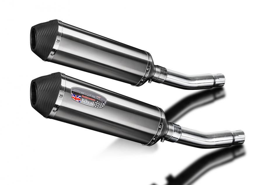 Honda CB500T 1975-1976 343mm X-Oval Stainless Exhaust Silencer Can Kit