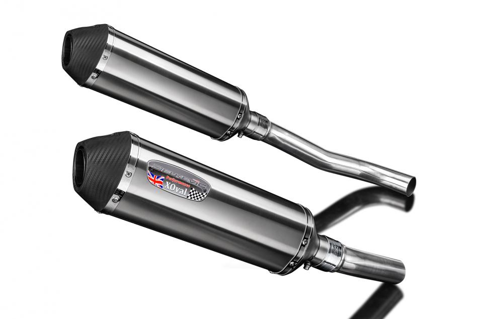 Kawasaki Z1000 2007-2009 343mm X-Oval Stainless Exhaust Silencer Can Kit