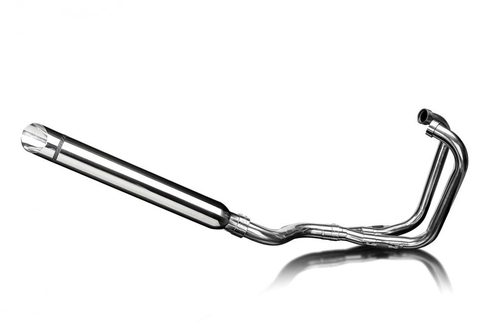 Honda CB250K CB350K 69-73 Full 2-1 Exhaust 550mm Stainless Slash Cut Silencer