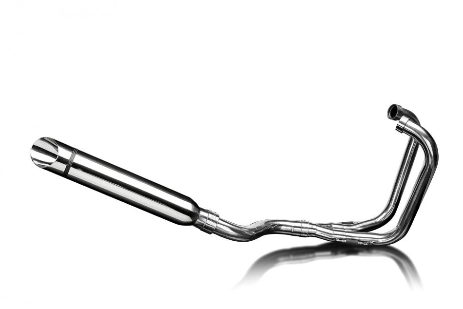 Honda CB350G 73 CB350K 69-73 Full 2-1 Exhaust 410mm Stainless Slash Cut Silencer