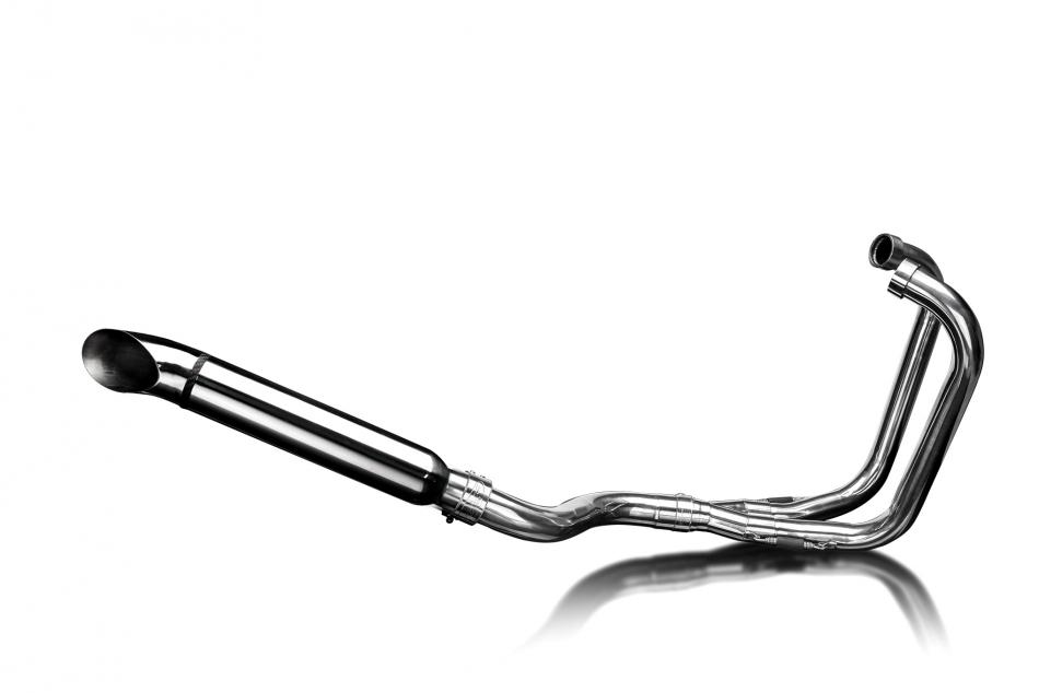 Honda CB350G 73 CB350K 69-73 Full 2-1 Exhaust 410mm Stainless Turn Out Silencer