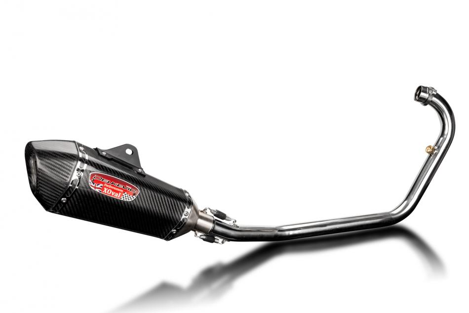 Kymco VSR125 Visar 2014-2024 Complete Exhaust System X-Oval Carbon Silencer Can