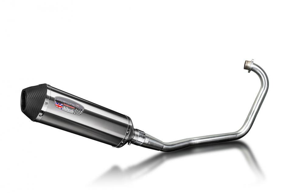 Honda CBF125 2008-2015 Complete Exhaust 343mm X-Oval Stainless Silencer Can