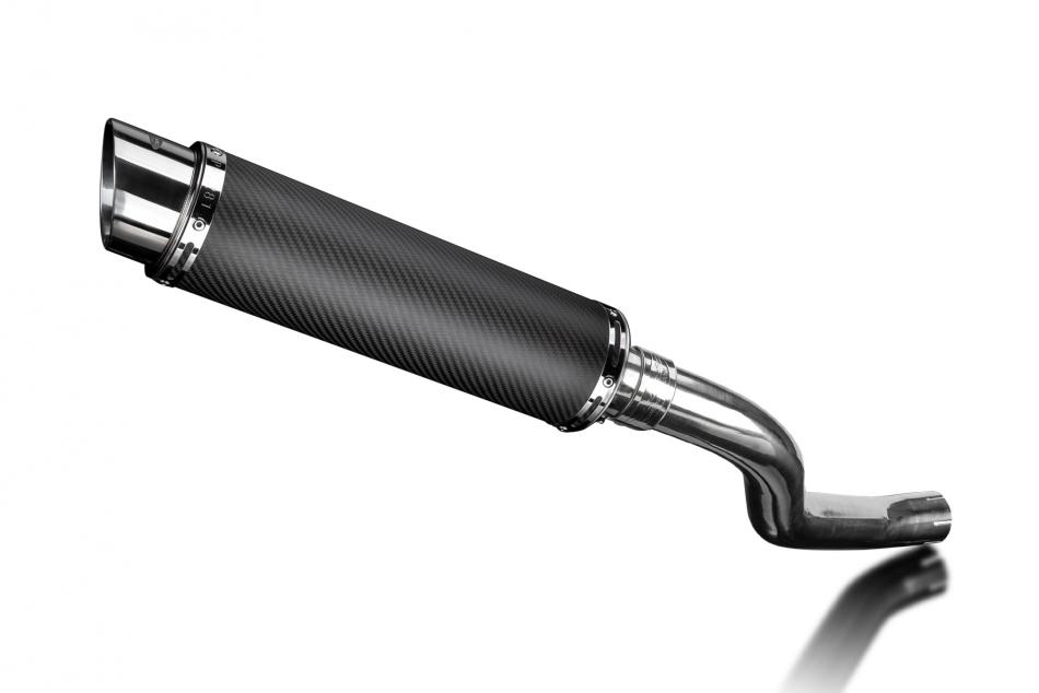 CFMOTO 650NK 2016-2023 350mm Round Carbon Fibre Exhaust Silencer Can Kit