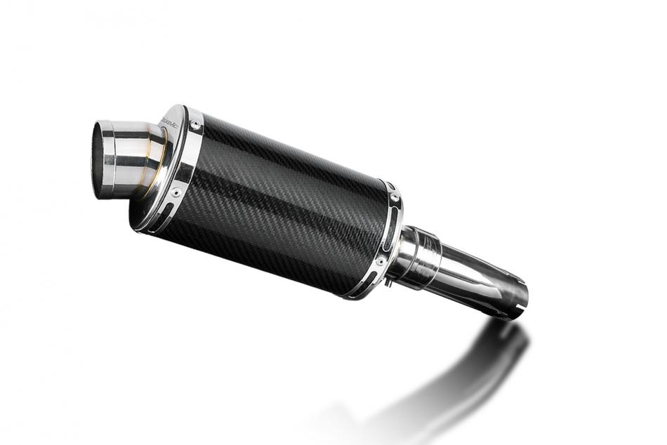 CFMOTO 650NK 2016-2023 225mm Oval Carbon Fibre Exhaust Silencer Can Kit