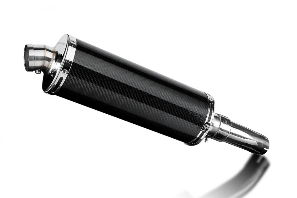 CFMOTO 650NK 2016-2023 350mm Oval Carbon Fibre Exhaust Silencer Can Kit