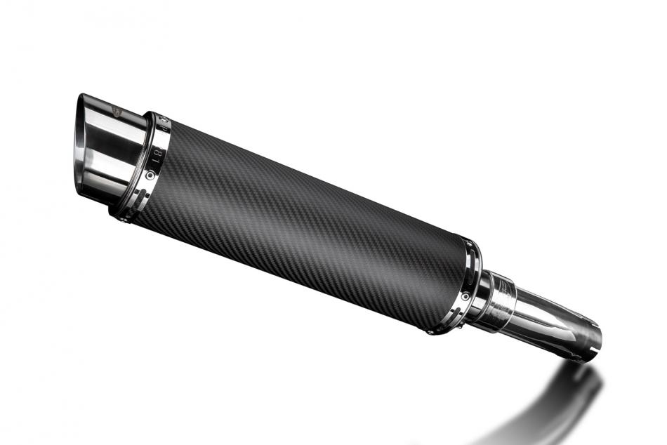 CFMOTO 650NK 2016-2023 350mm Round Carbon Fibre Exhaust Silencer Can Kit