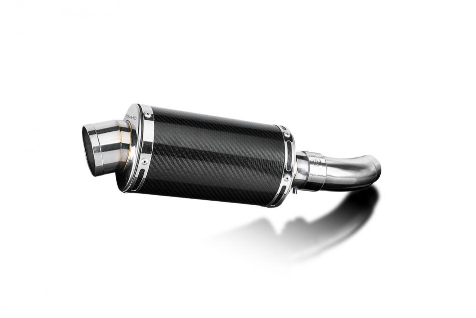 Benelli Leoncino 500 Trail 2021-2023 225mm Oval Carbon Exhaust Silencer Can Kit