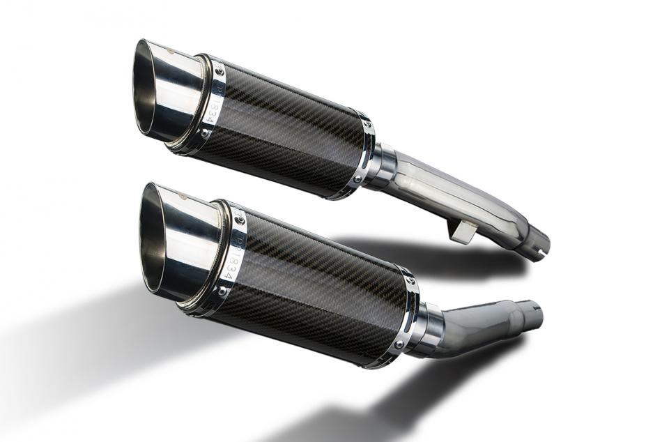 YAMAHA XJ900S DIVERSION 94-03 200mm ROUND CARBON  SILENCER EXHAUST KIT