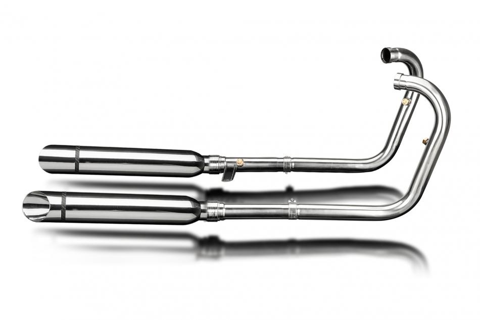 Kawasaki W650 1999-06 W800 11-16 Exhaust 2-2 410mm Stainless Slash Cut Silencer