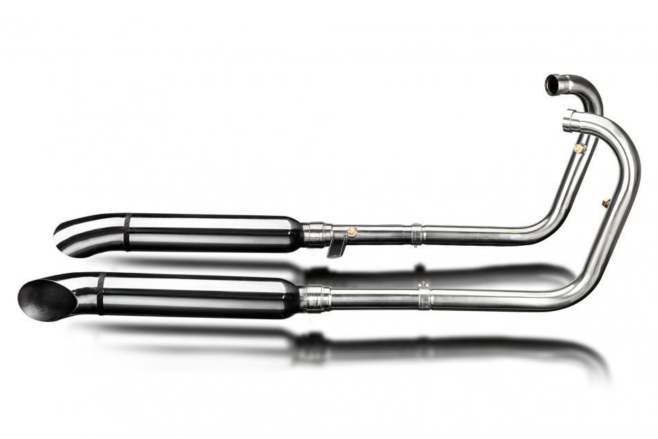 Kawasaki W650 1999-06 W800 11-16 Exhaust 2-2 410mm Stainless Turn Out Silencer