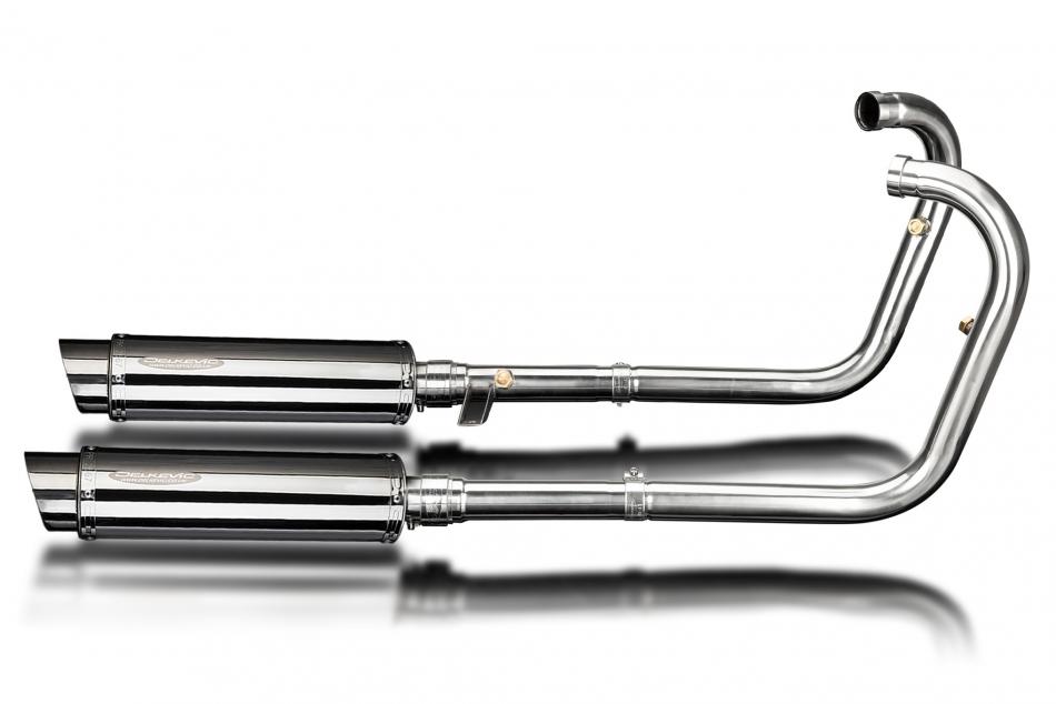 Kawasaki W650 99-06 W800 11-16 Full Exhaust 2-2 350mm Round Stainless Silencers