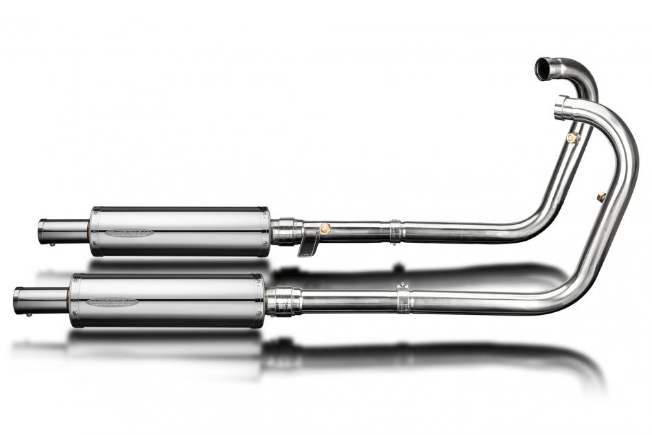 Kawasaki W650 99-06 W800 11-16 Full Exhaust 2-2 350mm Round Stainless Silencers