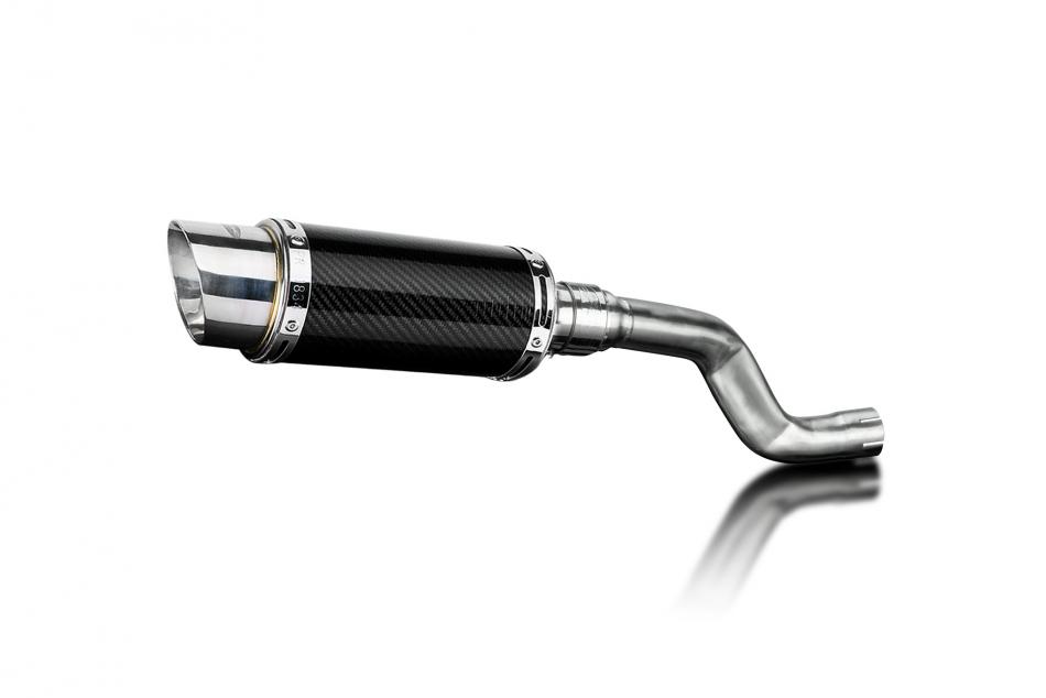 Yamaha XT500 TT500 1977-1989 200mm Round Carbon Exhaust Silencer Can Kit