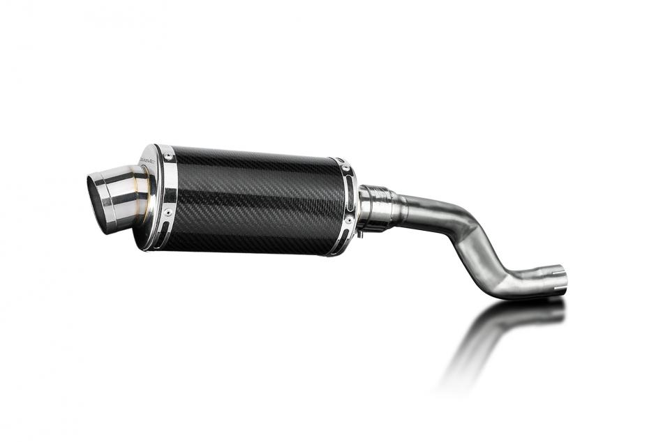 Yamaha XT500 TT500 1977-1989 225mm Oval Carbon Exhaust Silencer Can Kit