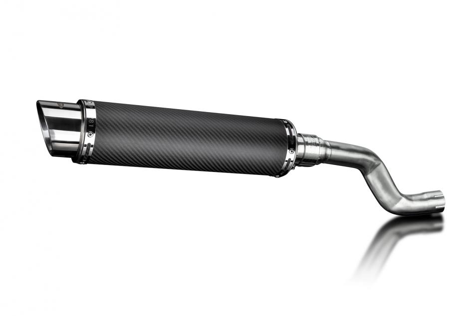 Yamaha XT500 TT500 1977-1989 350mm Round Carbon Exhaust Silencer Can Kit