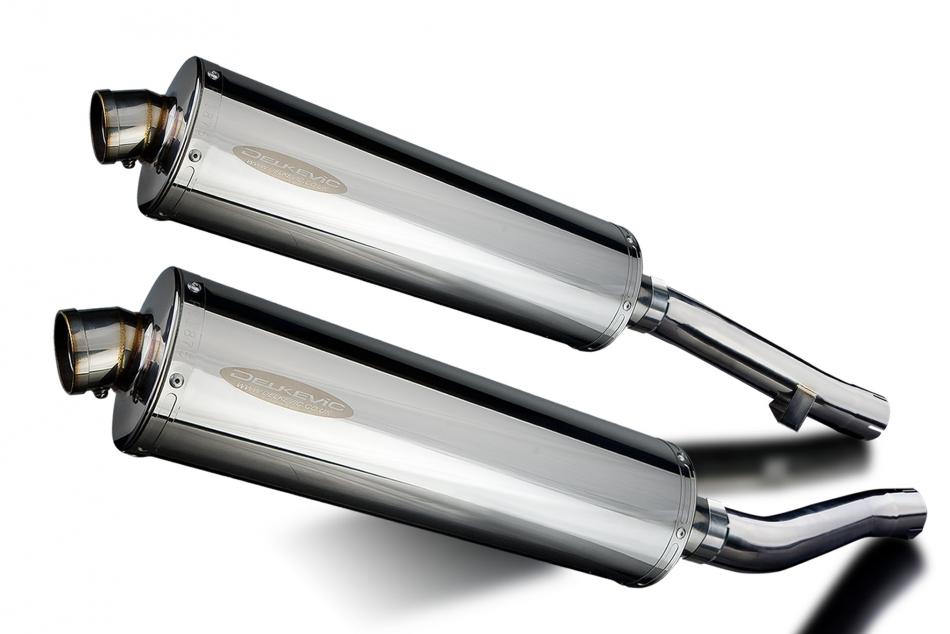 YAMAHA XJR1200 1995-1998 450mm OVAL STAINLESS BSAU SILENCER EXHAUST KIT