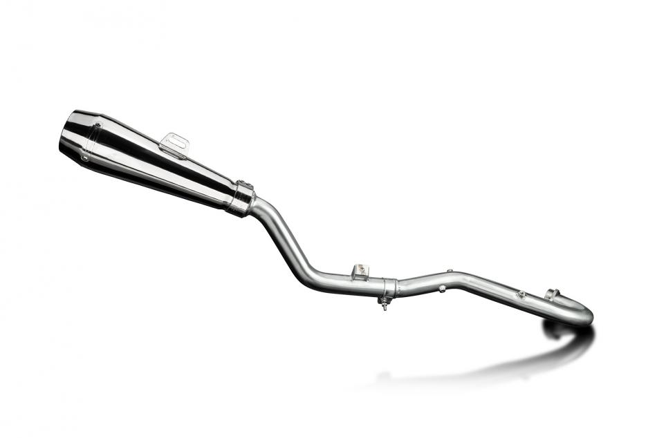 Suzuki DR350 1990-1999 Delkevic Complete Exhaust Stainless Reverse Cone Silencer
