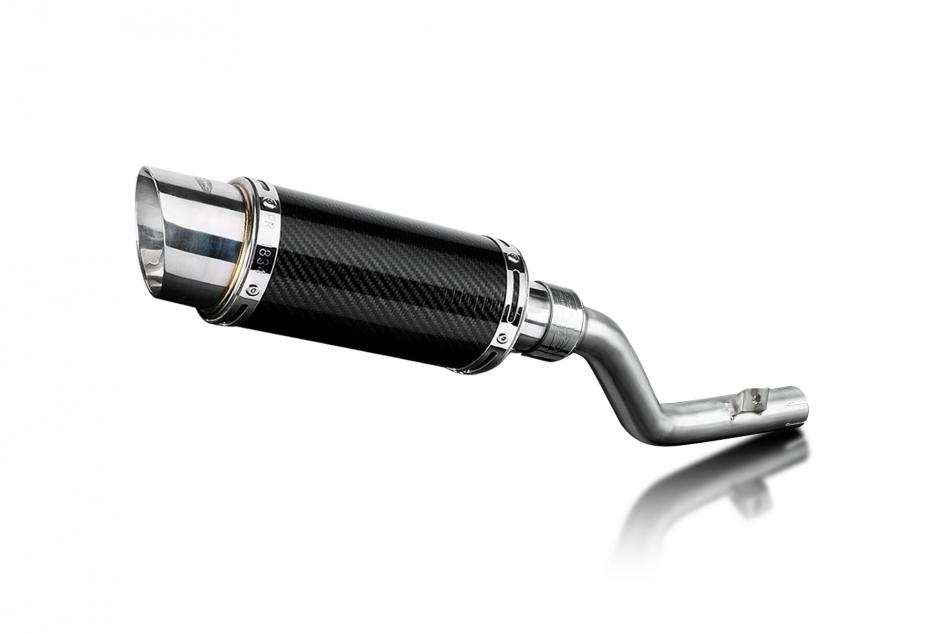 Suzuki DR350 1990-1999 200mm Round Carbon Exhaust Silencer Can Kit
