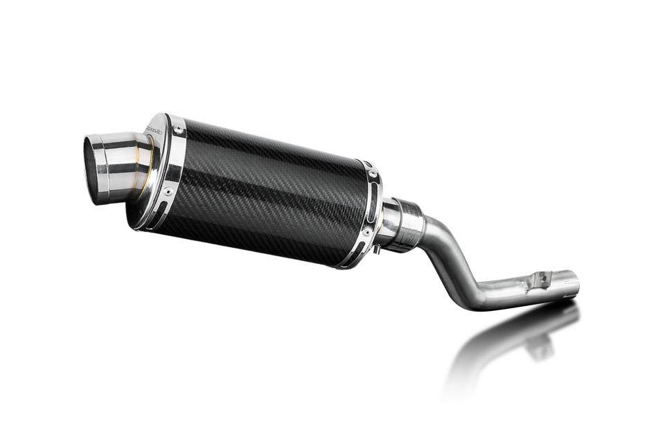 Suzuki DR350 1990-1999 225mm Oval Carbon Exhaust Silencer Can Kit