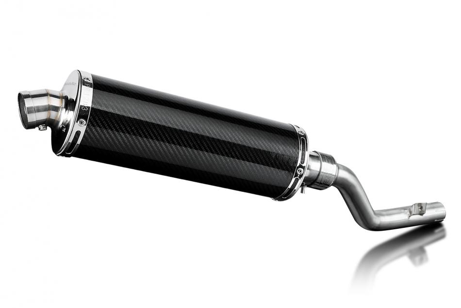 Suzuki DR350 1990-1999 350mm Oval Carbon Exhaust Silencer Can Kit