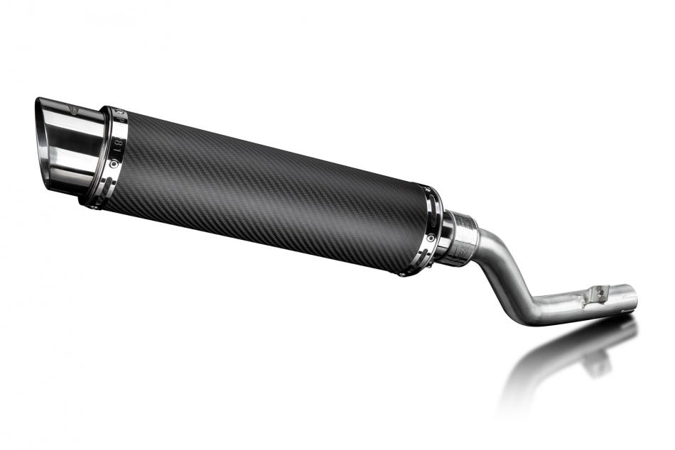 Suzuki DR350 1990-1999 350mm Round Carbon Exhaust Silencer Can Kit